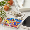 Search for multi colored square key rings Colorful