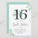 Search for mint green sweet 16 invitations Party