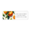 Search for orange fruit return address labels Rustic
