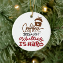 Search for coffee cup christmas tree decorations Caffeine