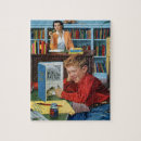 Search for library puzzles Vintage