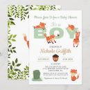 Search for fox baby boy shower invitations Forest