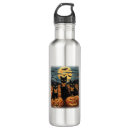 Search for halloween water bottles Crazy cat lady