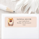 Search for dog breed return address labels Watercolor