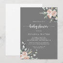 Search for pink grey baby shower invitations For her