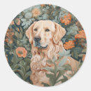 Search for golden retriever stickers Floral