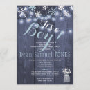 Search for wood baby boy shower invitations Its a boy