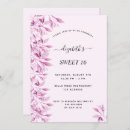 Search for feminine sweet 16 invitations Purple