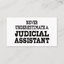 Search for legal assistant business cards Judge