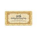 Search for gold damask return address labels Anniversary