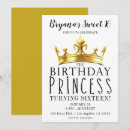 Search for princess crown birthday invitations Elegant