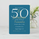 Search for blue gold birthday invitations Fifty