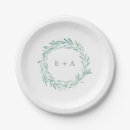 Search for bride and groom plates Greenery