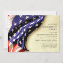 Search for american flag party invitations Military retirement