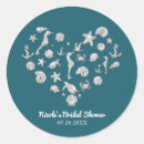 Search for shells heart stickers Ocean