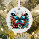 Search for blue butterfly christmas tree decorations Nature