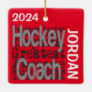 Search for hockey coach christmas tree decorations Team