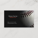 Search for baseball trainer business cards Player