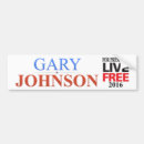 Search for gary johnson for president bumper stickers Election