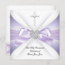 Search for lavender first communion invitations Cross