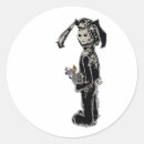 Search for vintage animal art stickers Rabbit