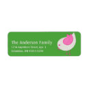 Search for pink bird return address labels Chic