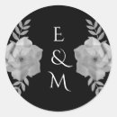 Search for silver monogram wedding stickers Modern