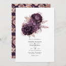 Search for purple and rose gold wedding invitations Botanical