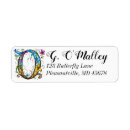 Search for monogram o return address labels Watercolor