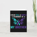 Search for brother memorial cards Teal