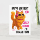 Search for orange cat birthday cards Animal