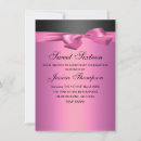 Search for pink black sweet 16 invitations Simple
