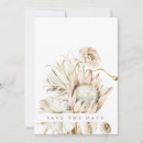 Search for tropical floral save the dates Pampas grass