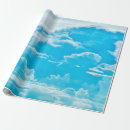 Search for blue sky and white clouds wrapping paper Abstract