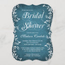 Search for flourish bridal shower invitations Blue