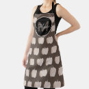 Search for brown monogram aprons Pattern