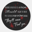 Search for red blood stickers Horror