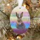 Search for furry animal christmas tree decorations Rabbit