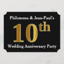 Search for 10th wedding anniversary invitations Tenth