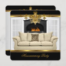 Search for black gold housewarming invitations Elegant