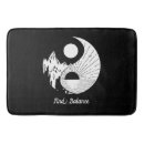 Search for yin yang bath mats Black white