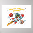 Search for rocket birthday posters Space