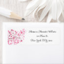 Search for pink cherry blossom return address labels Asian