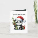 Search for panda christmas cards Happy