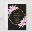 Search for pink black sweet 16 invitations Geometric