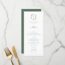 Search for monogram wedding menus Modern
