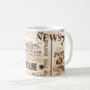 Search for vintage newspaper print mugs Illustration