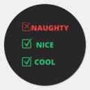 Search for naughty and nice stickers Xmas