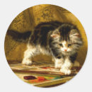 Search for kitten round stickers Cat