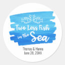 Search for fish wedding stickers Blue